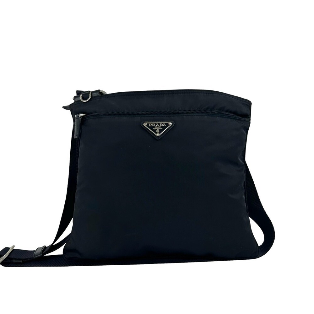 PRADA Prada Triangle Logo Hardware Tessuto Nylon Shoulder Bag Sacoche Pouch N...